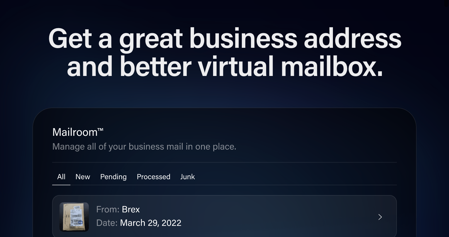 Firstbase Mailroom™ Get a business address and mailbox